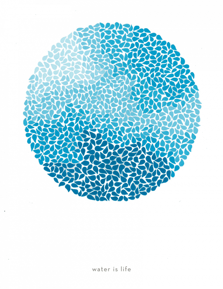 water is life | gouache