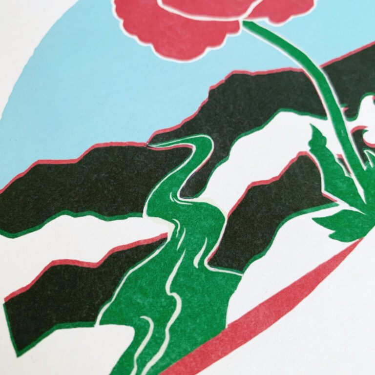 Peace for Palestine from the river to the sea | giclee print detail
